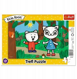 Trefl Puzzle ramkowe Kicia Kocia w lesie 3+