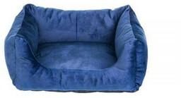 FERA Glamour sofa legowisko prostokątne niebieskie XL 75x85x29