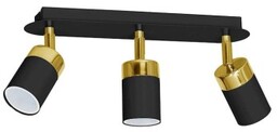 MILAGRO MLP6125 Lampa sufitowa JOKER BLACK/GOLD 3xGU10