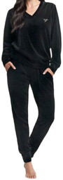 Welurowy dres damski komplet LUNA 306 czarny