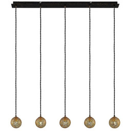 Lampa Wiszące Lucande, Zale, ściemnialny, czarny, salon, metal,