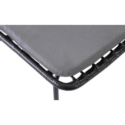 Krzesło ogrodowe tapicerowane rattan czarne / szare K401