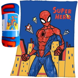 Narzuta Koc Dziecięcy Polarowy Spiderman 130X170