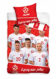 pościel piłkarska Lewandowski Lewy Polska Pzpn 160x200 bawełna