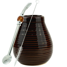 Zestaw do Picia Yerba Mate - Tykwa Czekoladowa