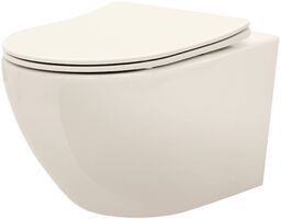 Misa WC podwieszana REA Carlo Mini Rimless Ecru