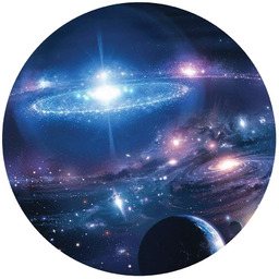 Dekoracyjny opłatek tortowy Kosmos - 20 cm