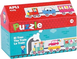 APLI Kids 16485 Tren Puzzle Box Domek 20