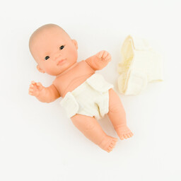 Bawełniane eko pieluszki dla lalek Miniland 21cm Baby