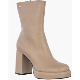 Botki Damskie Skórzane Buty Na Słupku Ocieplane Zimowe