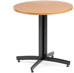 Okrągły stół do stołówki SANNA, Ø700x720 mm, czarny/buk