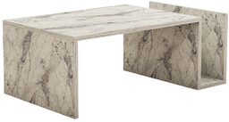 Stolik konferencyjny Memo Freesia Marble, kremowy