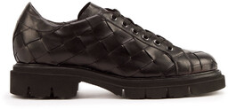 Damskie sneakersy w ozdobną plecionkę czarne