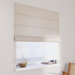Roleta rzymska Duo, naturalny len, Linen