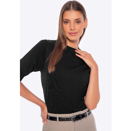 Bluzka damska z dzianiny czarna