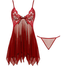 Koszulka Nocna Damska Koronkowa Halka Piżama Koronka Stringi