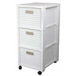 ROTHO Regał duży z 3 szufladami COUNTRY biały