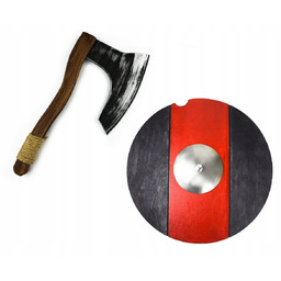 Zestaw Wikinga Tarcza Okrągła Topór Rycerz Wiking Kostium