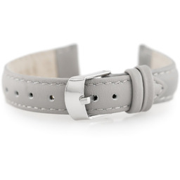 Pasek skórzany do zegarka W83 - popielaty -