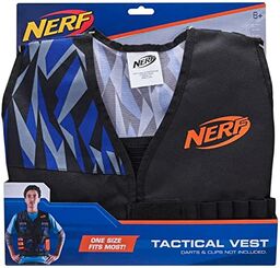 Jazwares NER0157 Nerf Elite kamizelka, czarny/niebieski/szary, jeden rozmiar