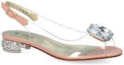 Sandały silikonowe płaskie - SCAVIOLA S-170 RÓŻOWE