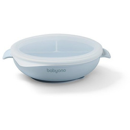 Babyono 1661/01 TALERZ SILIKONOWY Z PRZYSSAWKĄ I PRZYKRYWKĄ