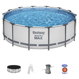 Basen stelażowy Ø427 x 122 cm z pompą,