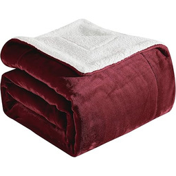 Elegant Comfort Ultra miękki dwustronny flanelowy koc sherpa,