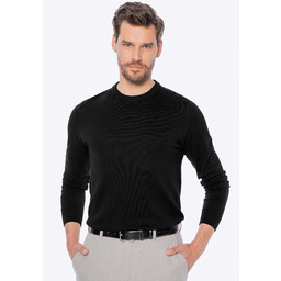 Sweter męski z bawełny z domieszką kaszmiru czarny