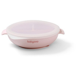 Babyono 1661/02 TALERZ SILIKONOWY Z PRZYSSAWKĄ I PRZYKRYWKĄ