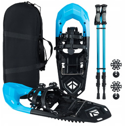 Lekki zestaw rakiet śnieżnych i kijków Costway 25"90