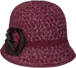Kapelusz Side Flower Cloche by Betmar, bordowy, One