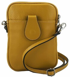 Skórzane etui na telefon - Żółte ciemne