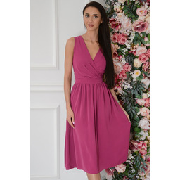 Sukienka midi rozkloszowana purpura Ivonne