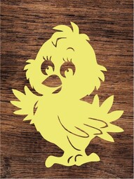 Kurczaczek - wycinanka z kartonu