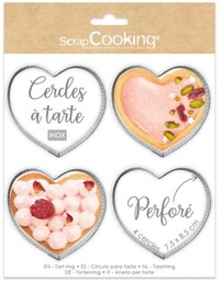 Perforowane kółka do ciasta - Serce - 7,5