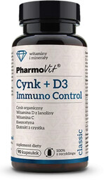 Pharmovit Cynk + D3 Immuno Control Bezglutenowy 90