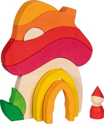 Układanka drewniana 3D Domek, gra zręcznościowa, Goki