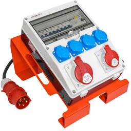 Rozdzielnica budowlana na stojaku zabezpieczona SET-S/FI przenośna