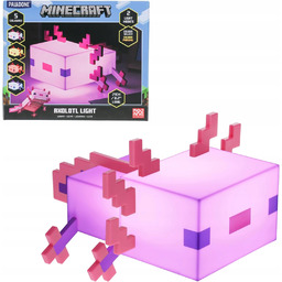 Minecraft Lampa Axolotl Led 21cm Nocna Lampka
