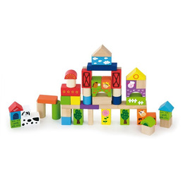 Viga, zestaw klocków drewnianych, Farma