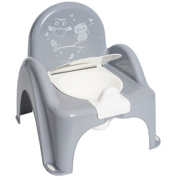 Tega Baby, Nocnik/Krzesełko z klapką, wyjmowany, Sowa, Szary