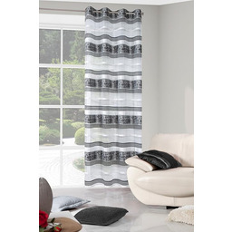 Eurofirany Firanka, tkanina, czarna, 140 x 250 x