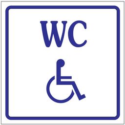 Oznaczenie toalety dla niepełnosprawnych foliowe samoprzylepne
