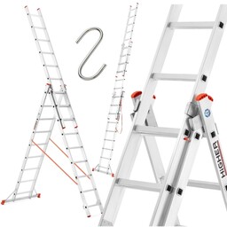 Drabina aluminiowa profesjonalna wielofunkcyjna HIGHER 3x9 seria 73PRO