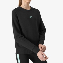 Bluza Dziewczęca 4F Bawełniana Sportowa Wkładana Czarna