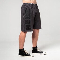 NEBBIA Szorty dresowe Washed NO BS Black