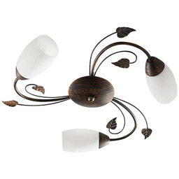 Lindby - Stefania 3 Lampa Sufitowa White/Black-Gold