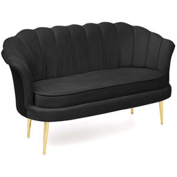 Sofa muszelka czarna ELIF