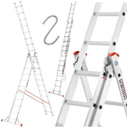 Drabina aluminiowa profesjonalna wielofunkcyjna HIGHER 3x10 seria 73PRO